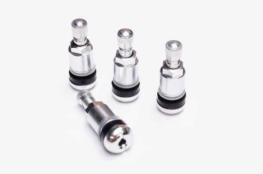 4x Metallventile 11,3mm silber PKW für Alufelgen
